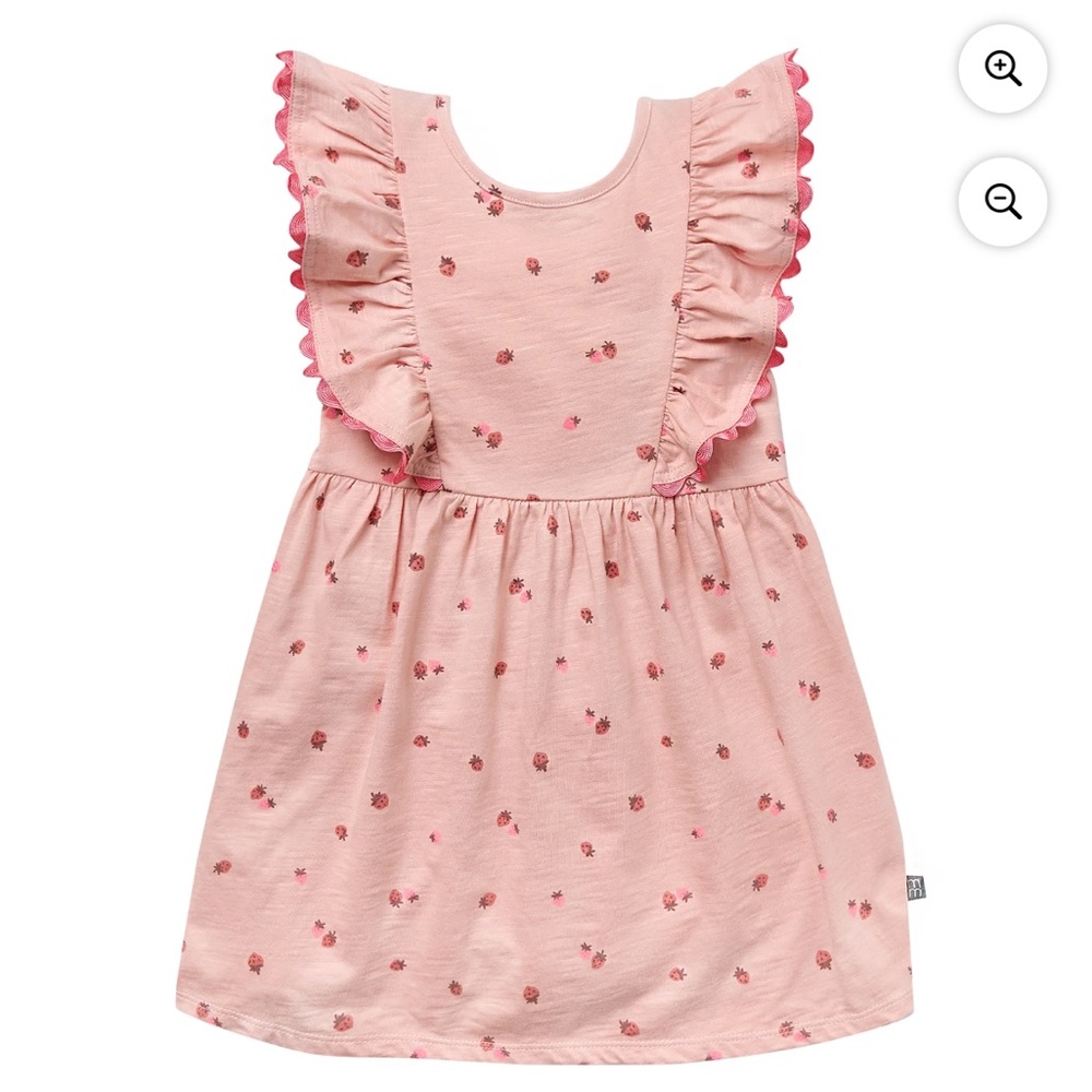 BRAND NEW 18M Modern Moments Pink Strawberry Ruffled Floral Dress